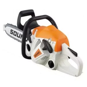 Játék láncfűrész védőszemüveggel - sárga és szürke